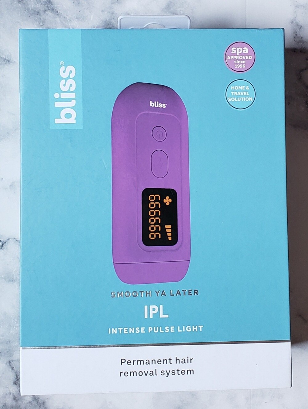 NEW Bliss Spa Beach Body Smooth Ya Later IPL Hair Removal Purple Shaving Kit